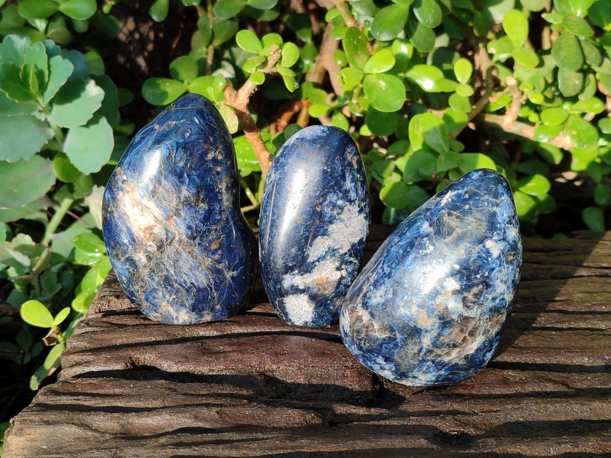 Polished Dumortierite Standing Display Pieces x 6 From Madagascar - Toprock Gemstones and Minerals 