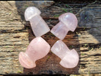 Polished Gemmy Rose Quartz Mushrooms x 24 From Madagascar - Toprock Gemstones and Minerals 