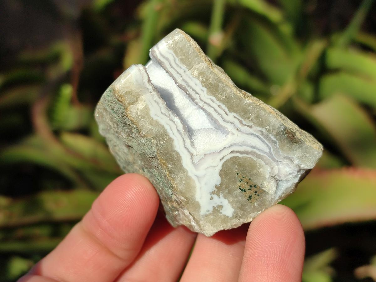Polished On One Side Blue Lace Agate Geodes x 12 From Nsanje, Malawi - Toprock Gemstones and Minerals 