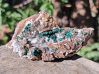 Natural Ball Malachite Specimens Coated with Drusy Quartz on Dolomite x 2 From Mindingi Mine, Congo - Toprock Gemstones and Minerals 
