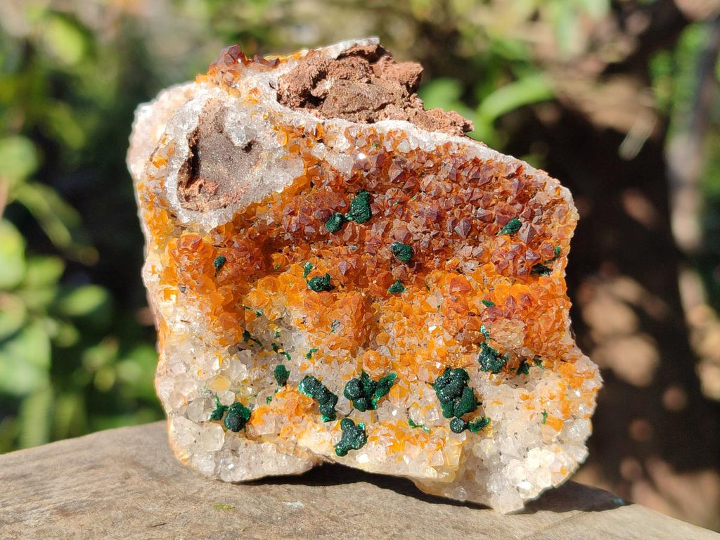 Natural Ball Malachite Specimens Coated with Drusy Quartz on Dolomite x 2 From Mindingi Mine, Congo - Toprock Gemstones and Minerals 