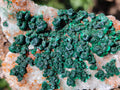Natural Ball Malachite Specimens Coated with Drusy Quartz on Dolomite x 2 From Mindingi Mine, Congo - Toprock Gemstones and Minerals 