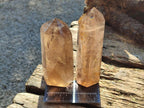 Polished Smokey Quartz Crystals x 2 From Madagascar - Toprock Gemstones and Minerals 