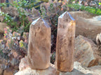 Polished Smokey Quartz Crystals x 2 From Madagascar - Toprock Gemstones and Minerals 