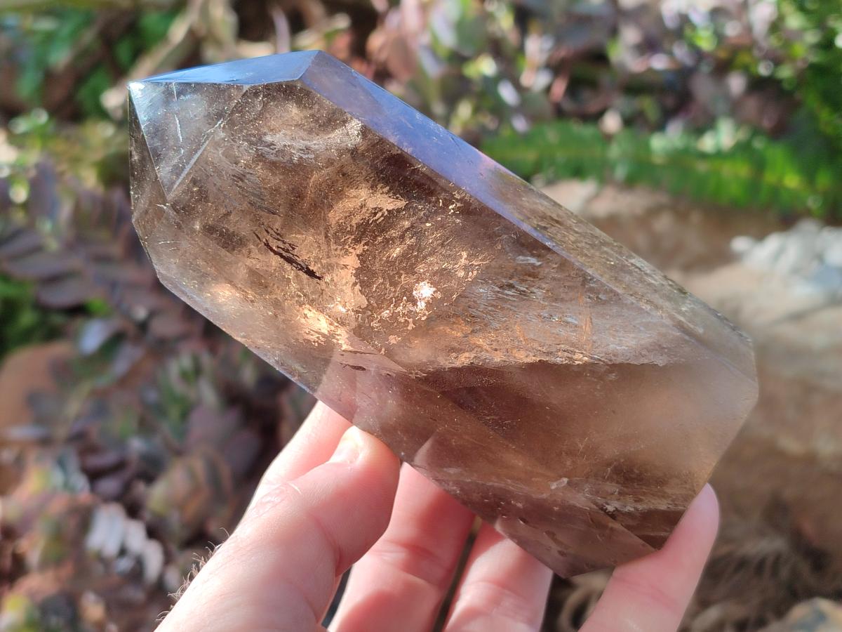 Polished Smokey Quartz Crystals x 2 From Madagascar - Toprock Gemstones and Minerals 