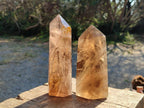 Polished Smokey Quartz Crystals x 2 From Madagascar - Toprock Gemstones and Minerals 