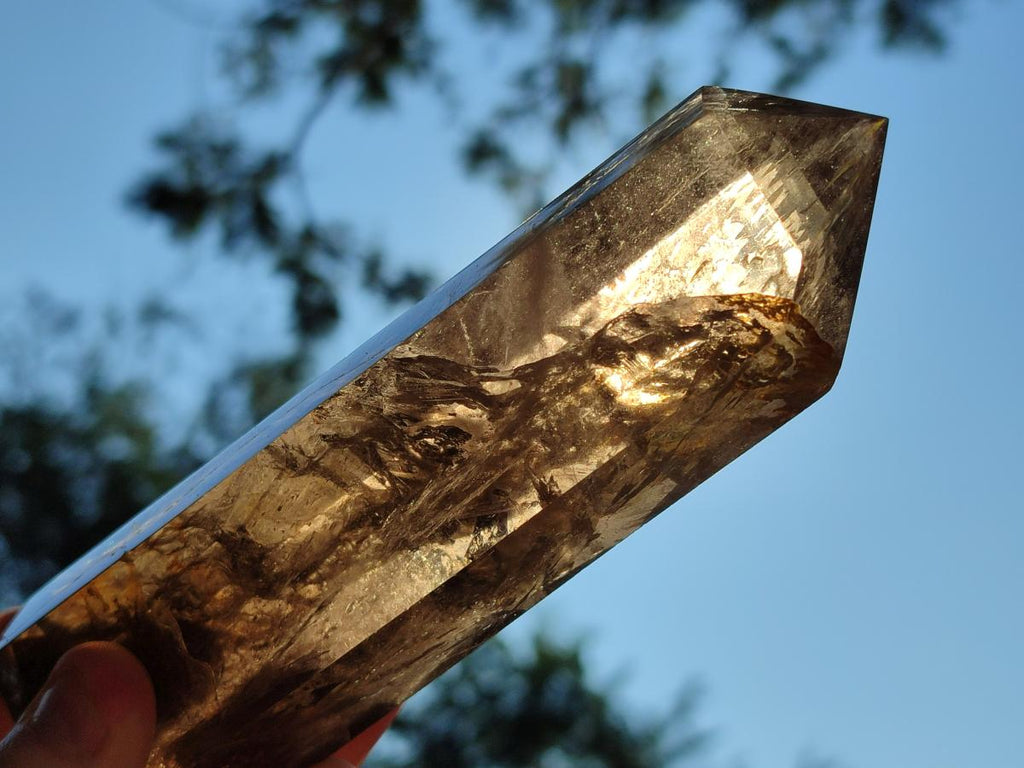 Polished Smokey Quartz Crystals x 2 From Madagascar - Toprock Gemstones and Minerals 