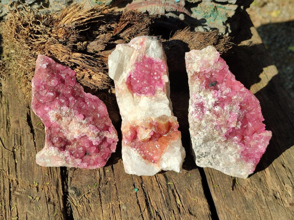 Natural Spherocobaltite Specimens x 3 From Musonoi Mine, Congo - Toprock Gemstones and Minerals 