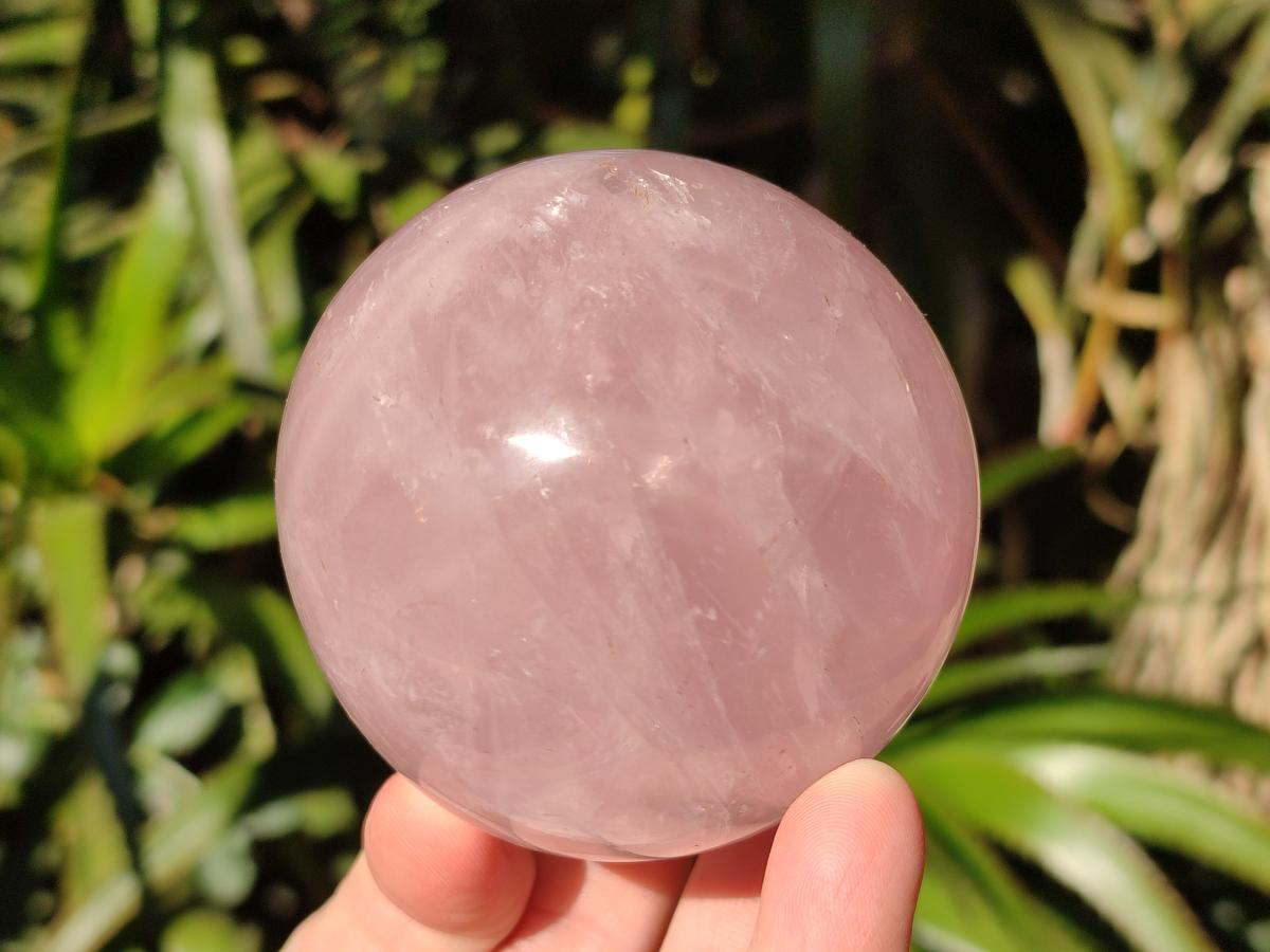 Polished Gemmy Rose Quartz Spheres x 2 From Madagascar - Toprock Gemstones and Minerals 