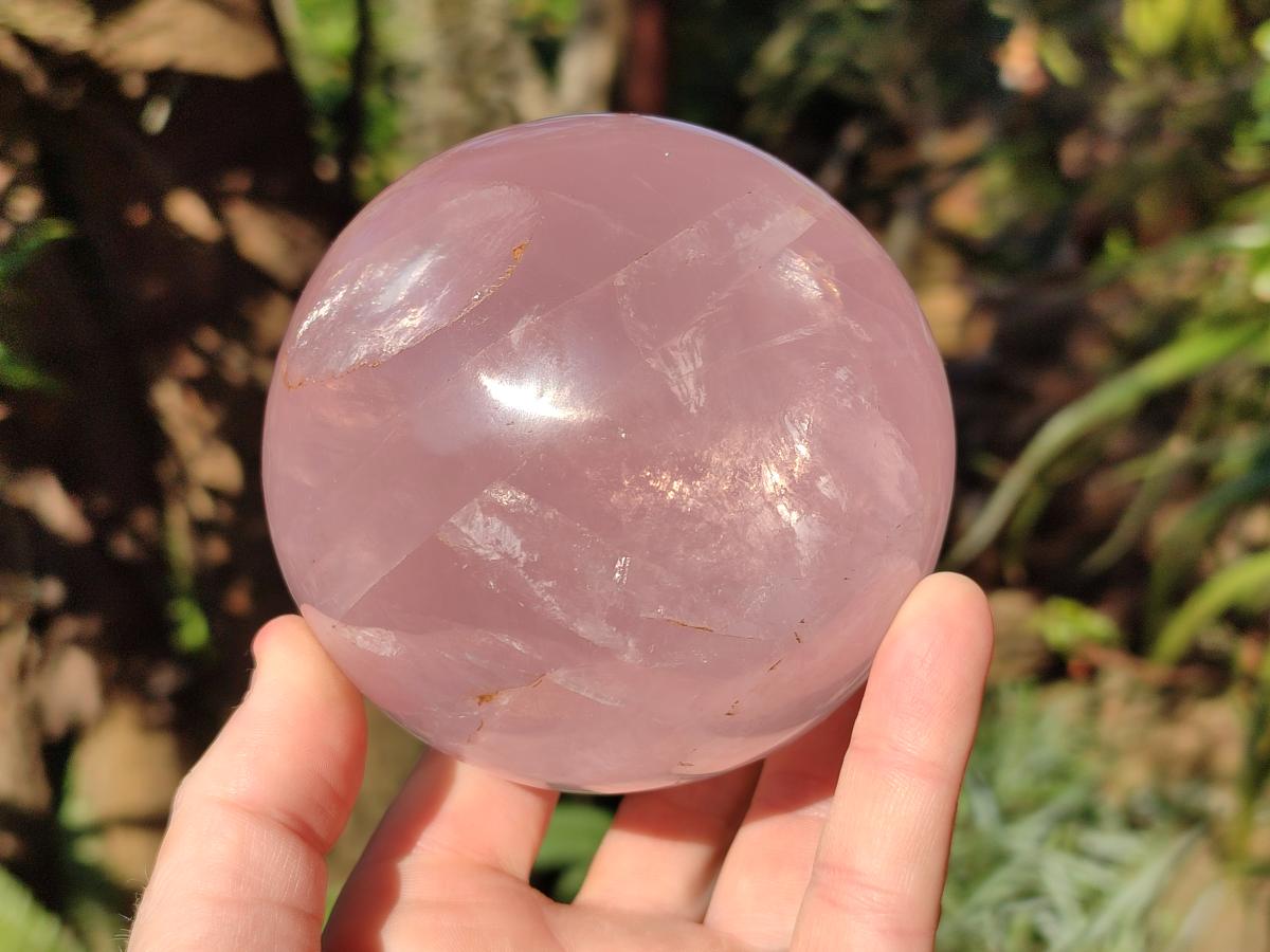Polished Gemmy Rose Quartz Spheres x 2 From Madagascar - Toprock Gemstones and Minerals 
