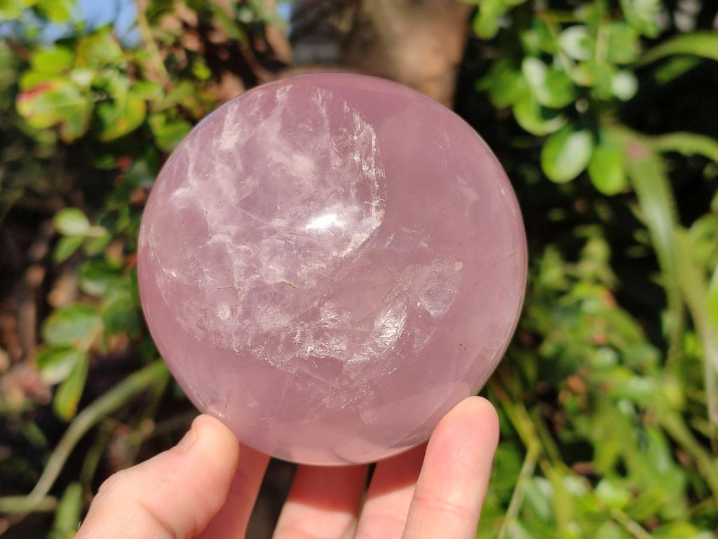 Polished Gemmy Rose Quartz Spheres x 2 From Madagascar - Toprock Gemstones and Minerals 