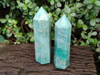 Polished Amazonite Display Crystals x 2 From Madagascar - Toprock Gemstones and Minerals 