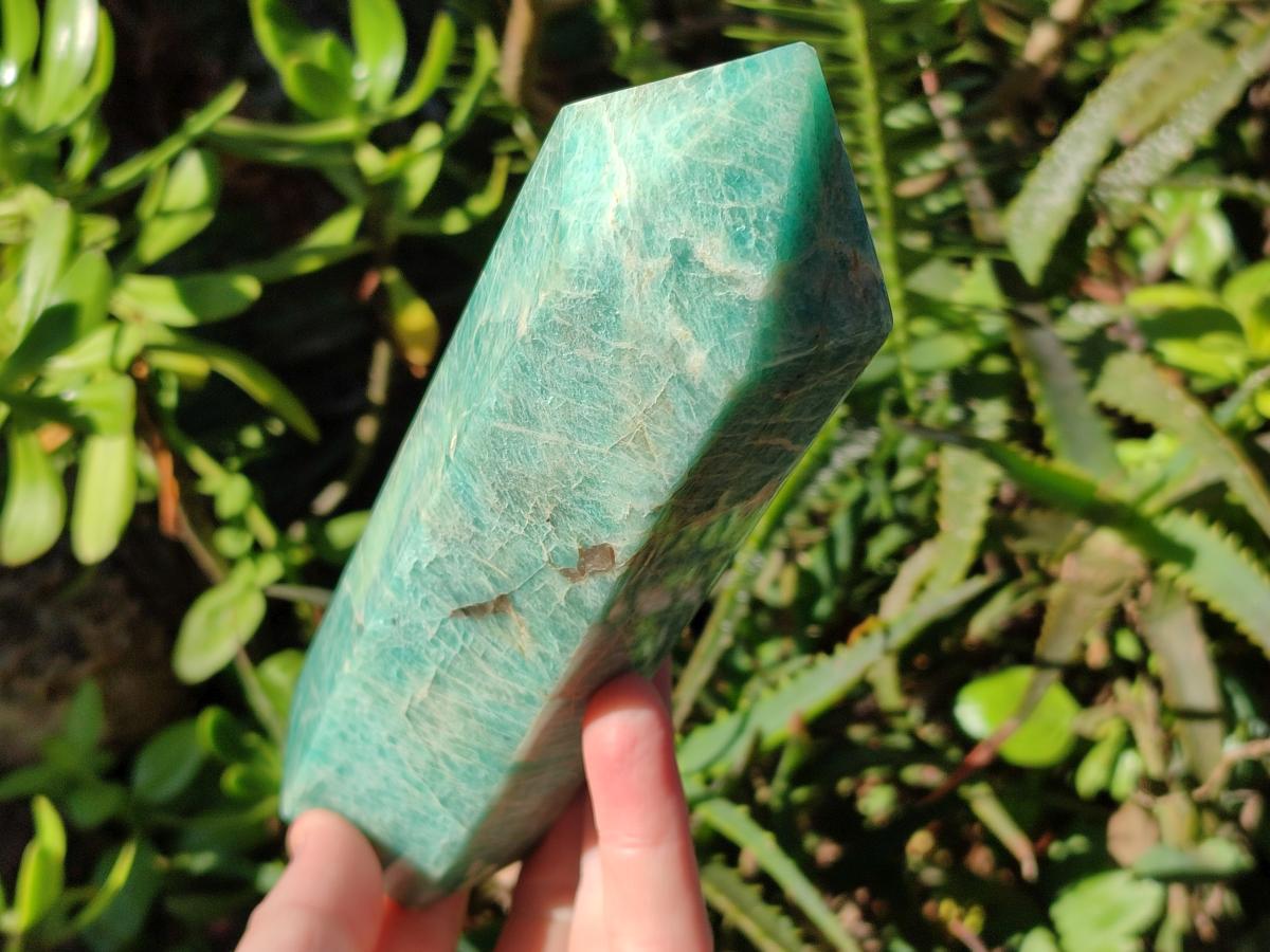 Polished Amazonite Display Crystals x 2 From Madagascar - Toprock Gemstones and Minerals 