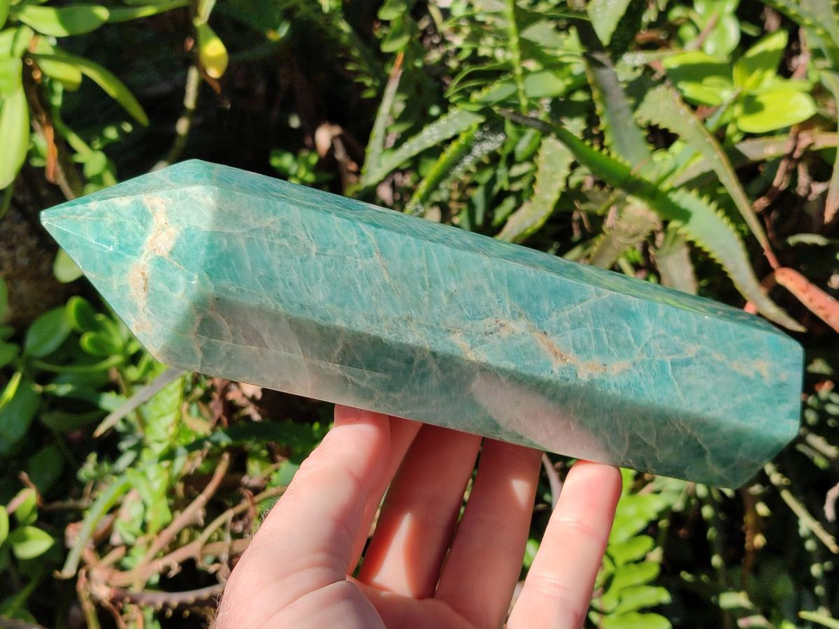 Polished Amazonite Display Crystals x 2 From Madagascar - Toprock Gemstones and Minerals 