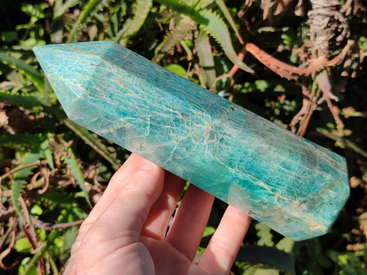 Polished Amazonite Display Crystals x 2 From Madagascar - Toprock Gemstones and Minerals 
