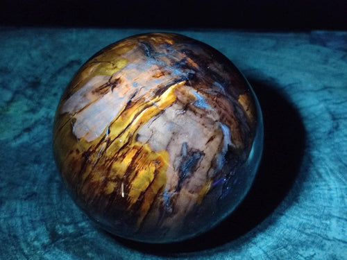 Polished Large Red Podocarpus Petrified Wood Sphere x 1 From Mahajanga, Madagascar - Toprock Gemstones and Minerals 