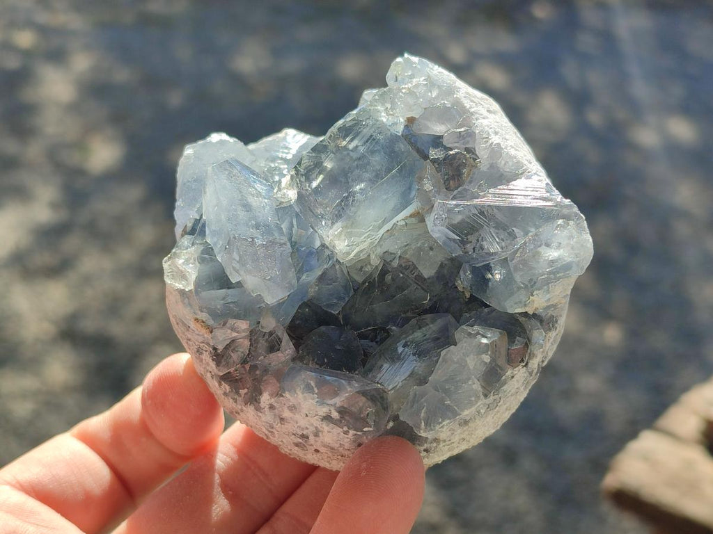 Natural Blue Celestite Crystal Specimens x 19 From Sakoany, Madagascar - Toprock Gemstones and Minerals 