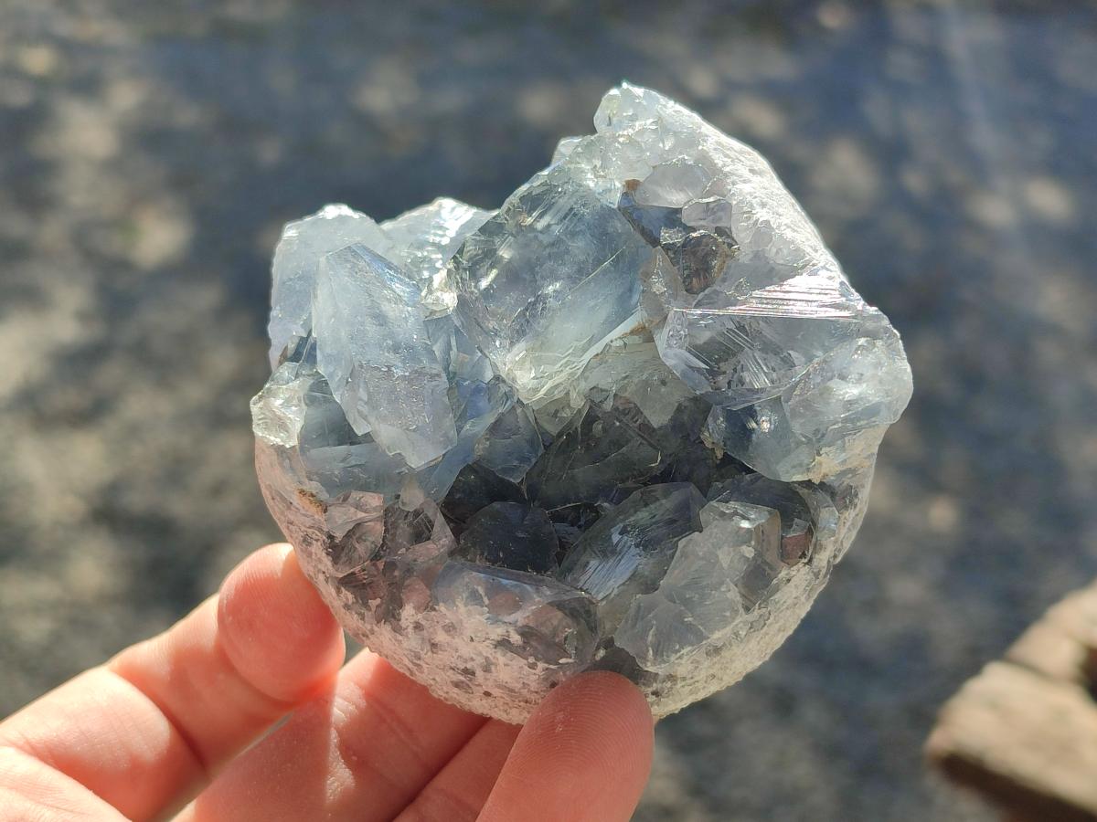 Natural Blue Celestite Crystal Specimens x 19 From Sakoany, Madagascar - Toprock Gemstones and Minerals 