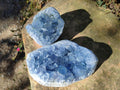 Natural Blue Celestite Specimens x 4 From Sakoany, Madagascar - Toprock Gemstones and Minerals 