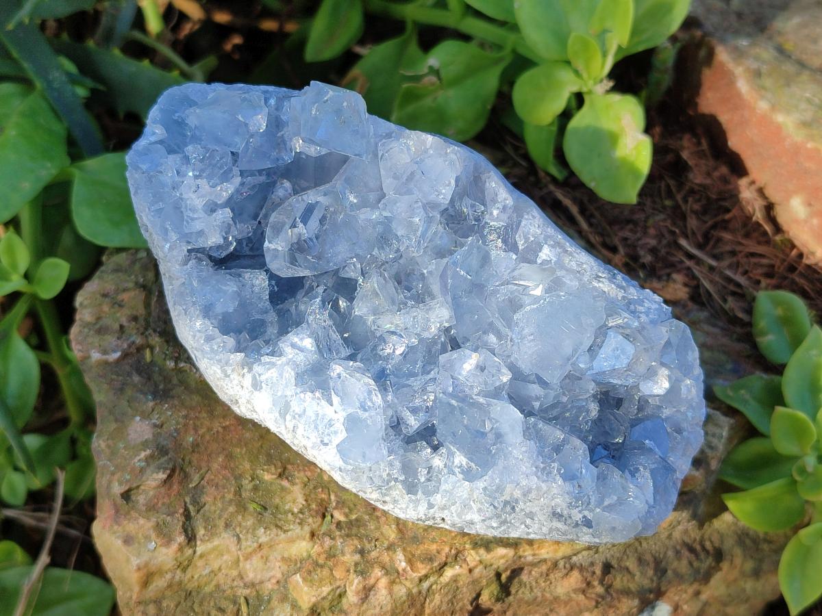 Natural Blue Celestite Specimens x 4 From Sakoany, Madagascar - Toprock Gemstones and Minerals 