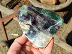 Polished Watermelon Fluorite Standing Display Pieces x 3 From Uis, Namibia - Toprock Gemstones and Minerals 