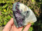 Polished Watermelon Fluorite Standing Display Pieces x 3 From Uis, Namibia - Toprock Gemstones and Minerals 