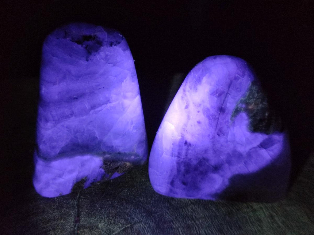 Polished Watermelon Fluorite Standing Display Pieces x 3 From Uis, Namibia - Toprock Gemstones and Minerals 