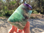 Polished Watermelon Fluorite Standing Display Pieces x 3 From Uis, Namibia - Toprock Gemstones and Minerals 
