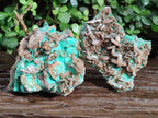 Natural Rare Bladed Barite Specimens with Malachite  x 2 From Shangulowé Mine, Congo - Toprock Gemstones and Minerals 