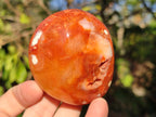 Polished Carnelian Agate Gemstone Galets x 6 From Madagascar - Toprock Gemstones and Minerals 