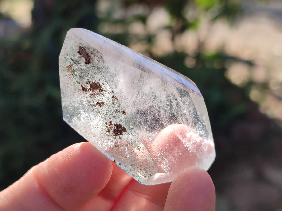 Polished Quartz Double Terminated Crystals with Inclusions x 12 From Madagascar - Toprock Gemstones and Minerals 