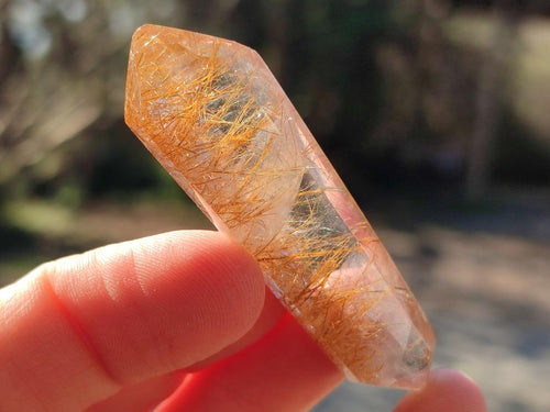 Polished Quartz Double Terminated Crystals with Inclusions x 12 From Madagascar - Toprock Gemstones and Minerals 