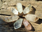 Polished Quartz Double Terminated Crystals with Inclusions x 12 From Madagascar - Toprock Gemstones and Minerals 