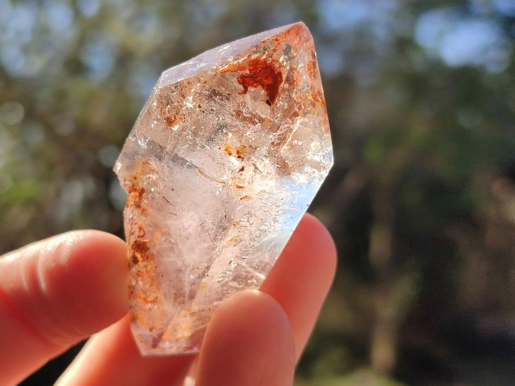 Polished Quartz Double Terminated Crystals with Inclusions x 12 From Madagascar - Toprock Gemstones and Minerals 
