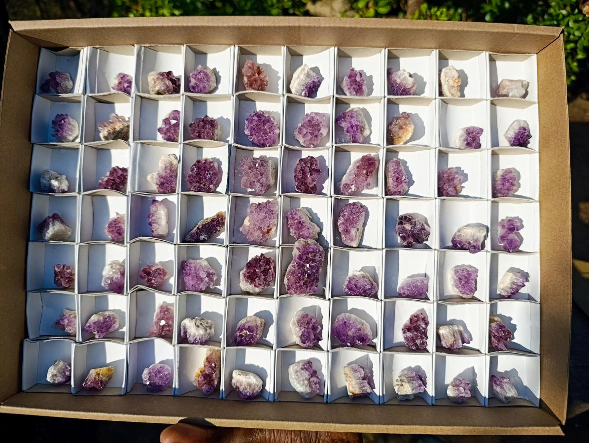 Natural Mini Amethyst Clusters x 70 From Ambatondrazaka, Madagascar - Toprock Gemstones and Minerals 