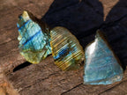 Polished One Side Labradorite Slices x 70 From Madagascar - Toprock Gemstones and Minerals 