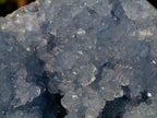 Polished Blue Celestite Geode Standing Display Pieces x 2 From Sakoany, Madagascar - Toprock Gemstones and Minerals 