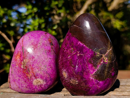 Polished Stichtite Free Forms x 4 From Barberton, South Africa - Toprock Gemstones and Minerals 