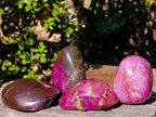 Polished Stichtite Free Forms x 4 From Barberton, South Africa - Toprock Gemstones and Minerals 