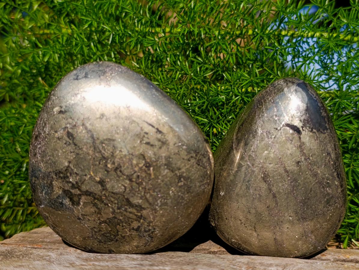Polished Basalt Pharaoh Stone Galets x 6 From Iron Duke Mine, Zimbabwe - Toprock Gemstones and Minerals 