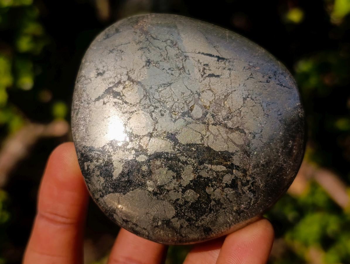 Polished Basalt Pharaoh Stone Galets x 6 From Iron Duke Mine, Zimbabwe - Toprock Gemstones and Minerals 