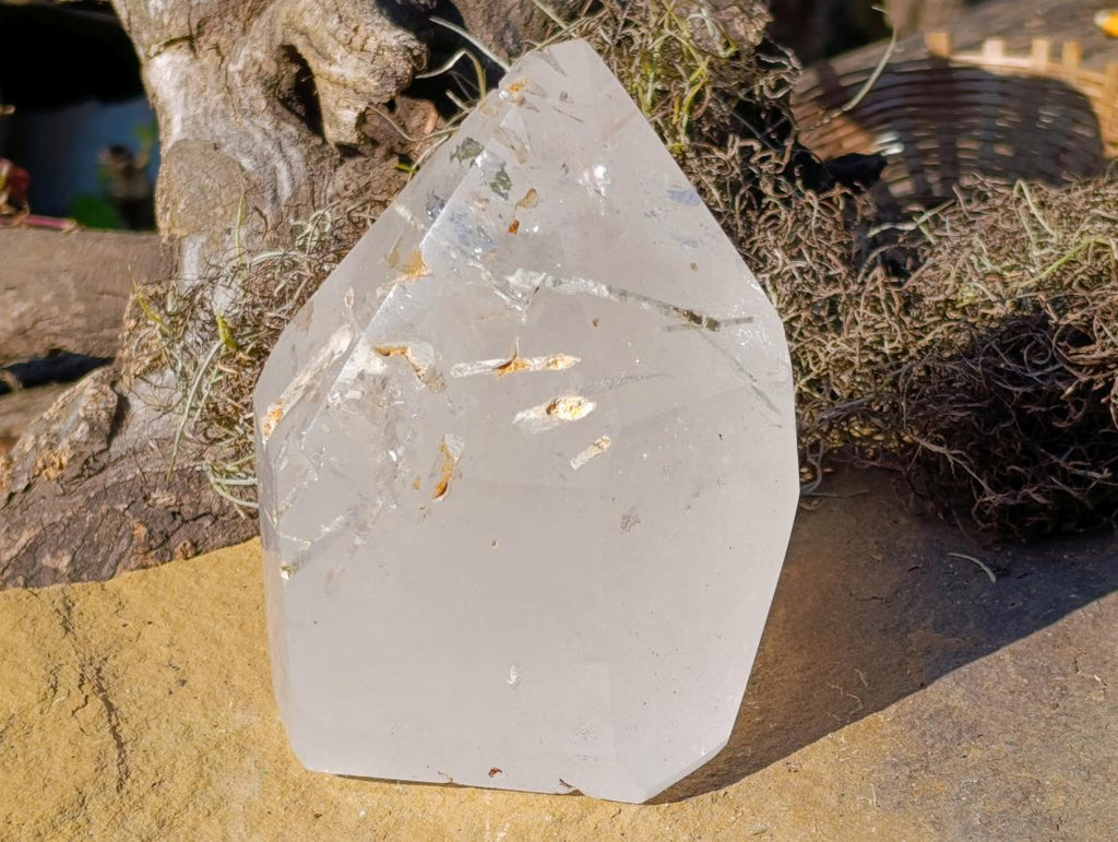 Polished Large Quartz Crystal with Inclusions x 1 From Madagascar - Toprock Gemstones and Minerals 