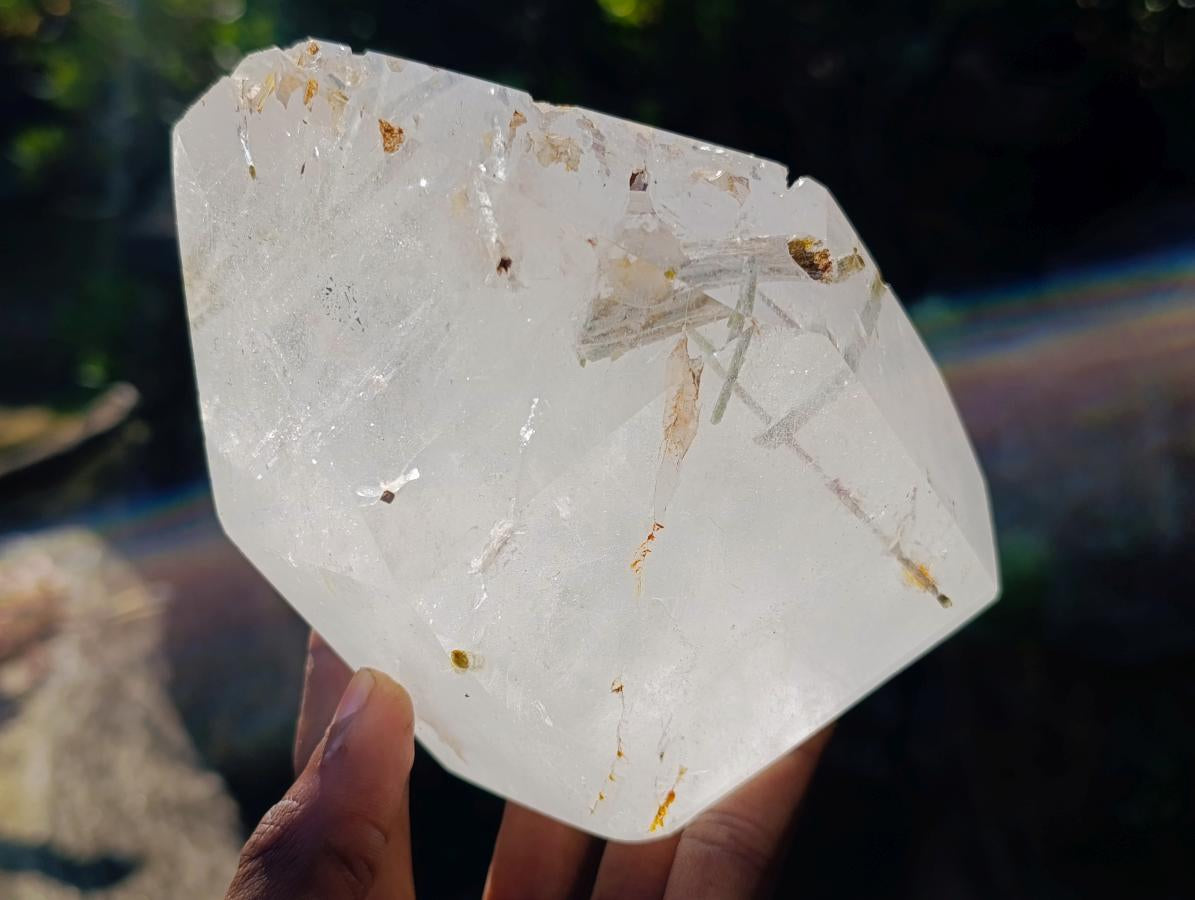 Polished Large Quartz Crystal with Inclusions x 1 From Madagascar - Toprock Gemstones and Minerals 