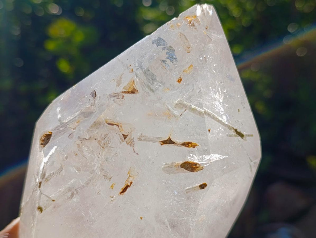 Polished Large Quartz Crystal with Inclusions x 1 From Madagascar - Toprock Gemstones and Minerals 