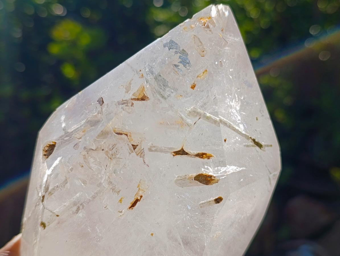 Polished Large Quartz Crystal with Inclusions x 1 From Madagascar - Toprock Gemstones and Minerals 