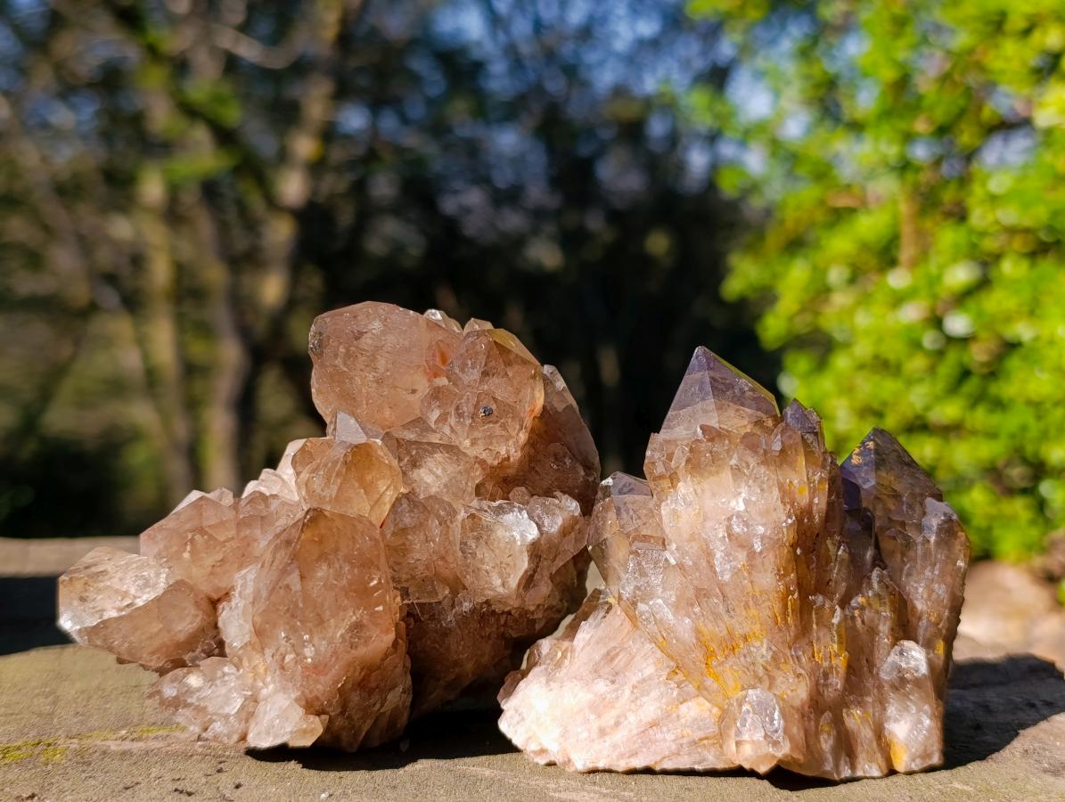 Natural Smokey Luena Quartz Crystals and Clusters x 6 From Luena, Congo - Toprock Gemstones and Minerals 