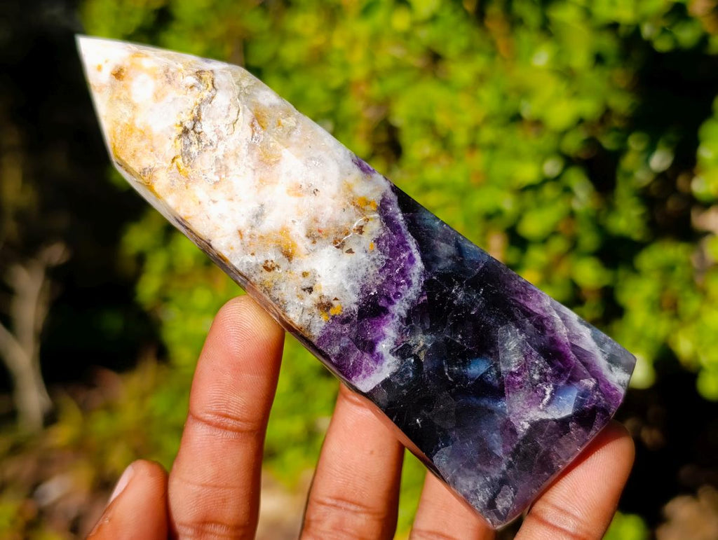 Polished Watermelon Fluorite Display Crystals x 4 From Uis, Namibia - Toprock Gemstones and Minerals 