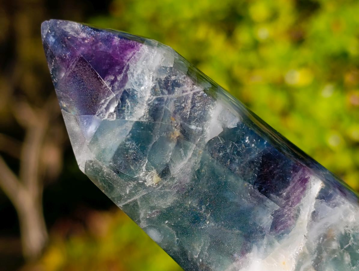 Polished Watermelon Fluorite Display Crystals x 4 From Uis, Namibia - Toprock Gemstones and Minerals 