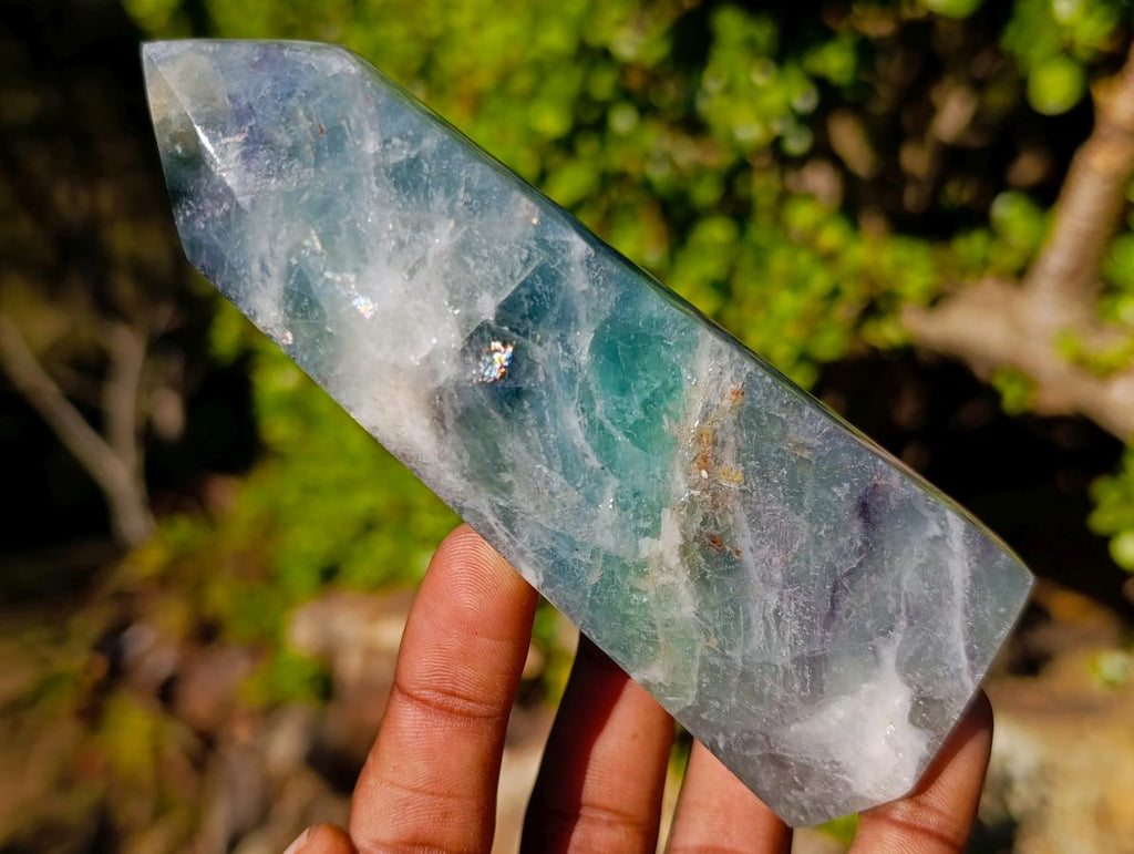 Polished Watermelon Fluorite Display Crystals x 4 From Uis, Namibia - Toprock Gemstones and Minerals 