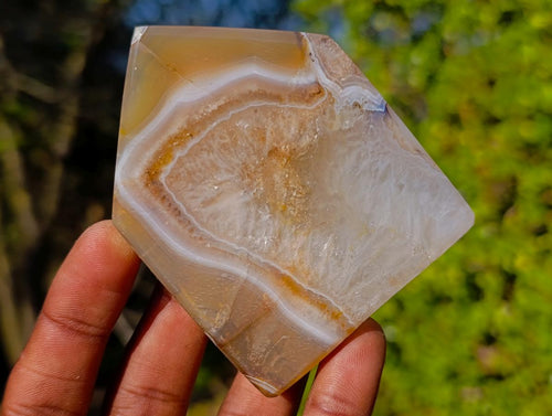 Polished Banded Agate House Shaped Slices x 12 From Madagascar - Toprock Gemstones and Minerals 